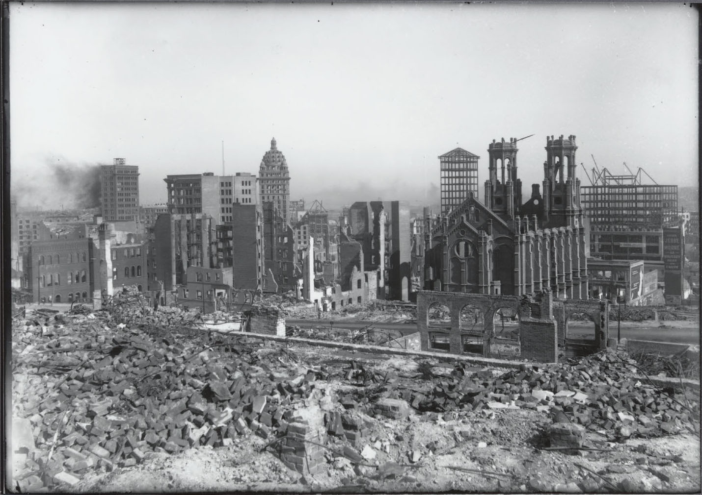 1906 photo of the destruction caused by the 1906 quake and fire