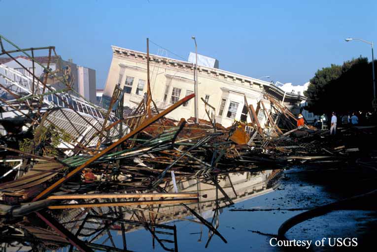 SF damage after 1989 Loma Prieta quake