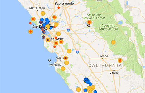 Real Time Earthquake Map California Interactive Map