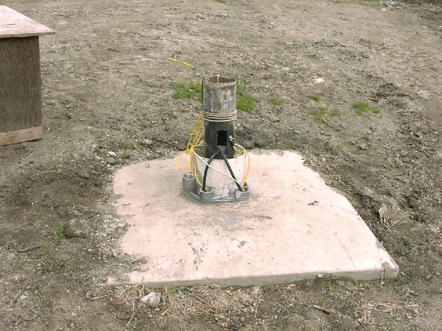 OXMT borehole, before GPS monument