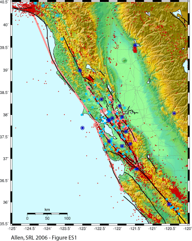 Bay Area earthquake warning times